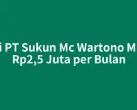 Gaji PT Sukun Mc Wartono Mulai Rp2,5 Juta per Bulan