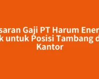 Kisaran Gaji PT Harum Energy Tbk untuk Posisi Tambang dan Kantor