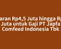 Kisaran Rp4,5 Juta hingga Rp20 Juta untuk Gaji PT Japfa Comfeed Indonesia Tbk