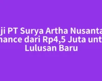 Gaji PT Surya Artha Nusantara Finance dari Rp4,5 Juta untuk Lulusan Baru