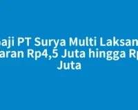 Gaji PT Surya Multi Laksana Kisaran Rp4,5 Juta hingga Rp15 Juta