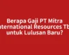 Berapa Gaji PT Mitra International Resources Tbk untuk Lulusan Baru?