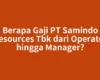 Berapa Gaji PT Samindo Resources Tbk dari Operator hingga Manager?